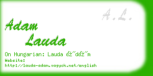 adam lauda business card